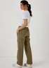 Khaki Cargo Trousers - Size 8 Image 2