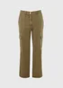 Khaki Cargo Trousers - Size 8 Image 7