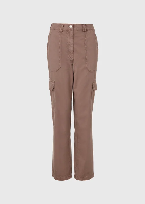 Taupe Straight Leg Cargo Pants - 8 Image 5