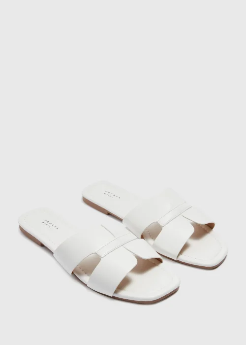 White Mule Wide Fit Sandals - Size 3 Image 1