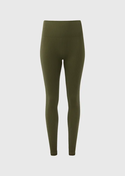 Khaki Seamless Leggings - S Image 5