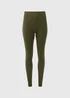 Khaki Seamless Leggings - S Image 5