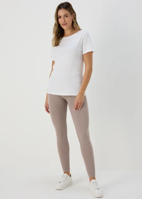 Beige Seamless Leggings - S Image 1