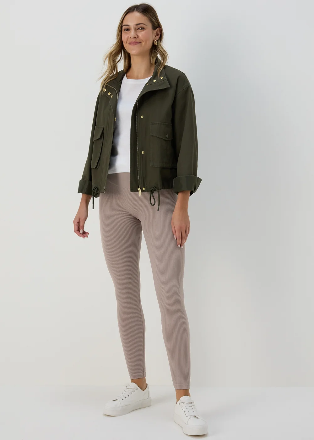 Beige Seamless Leggings - S Image 4