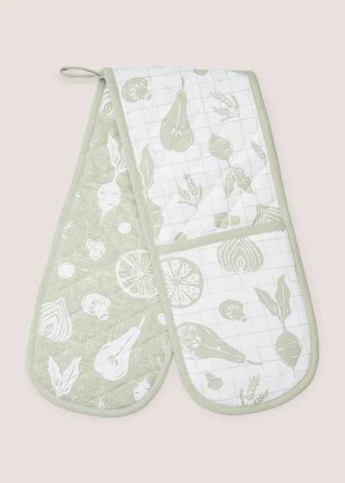 Green Spring Harvest Oven Gloves Image 1