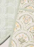 Green Folk Floral Oven Gloves (19cm x 90cm) Image 2