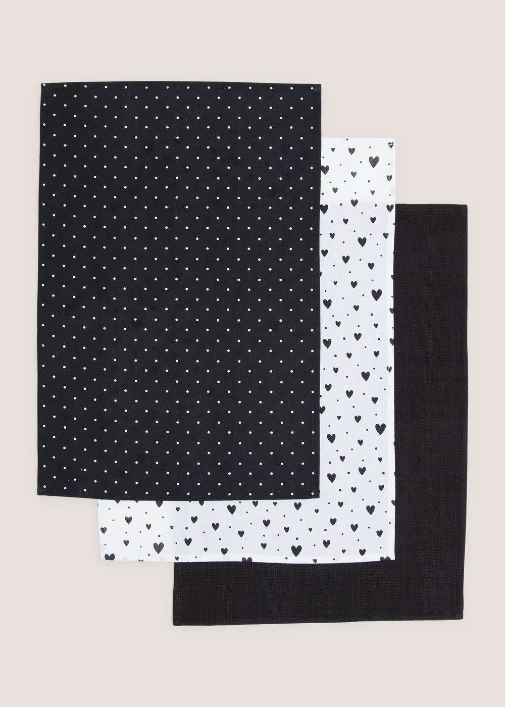 3 Pack Heart Tea Towel Image 1