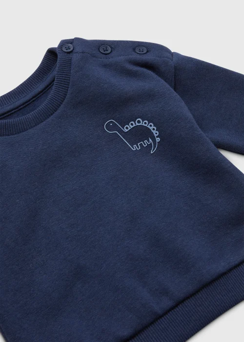 Baby Blue Dinosaur Print Sweatshirt (Newborn-23mths) - 0-3 months Image 2