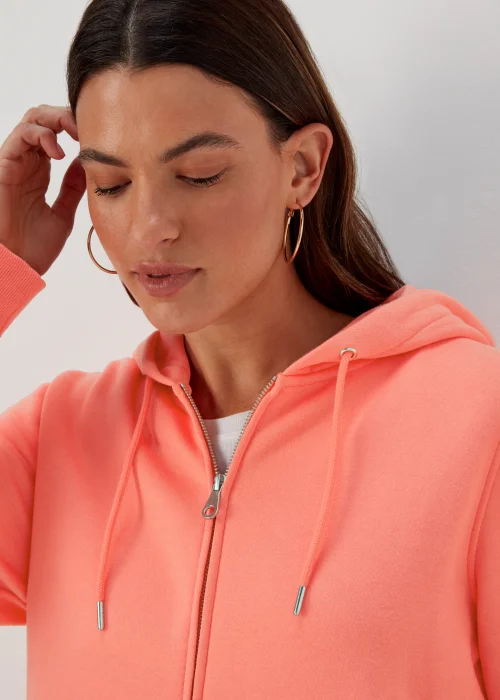 Coral Zip Up Hoodie - S Image 3
