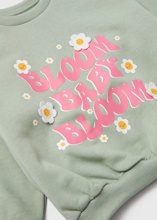 Girls Sage Bloom Baby Sweatshirt (1-7yrs) - 2-3 Yrs Image 2