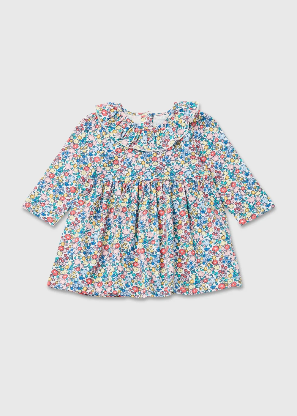 Baby Multicoloured Floral Print Long Sleeve Dress (Newborn-23mths) - Newborn Image 1