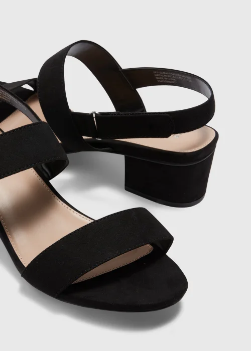Black Wide Fit Block Heels - Size 3 Image 2