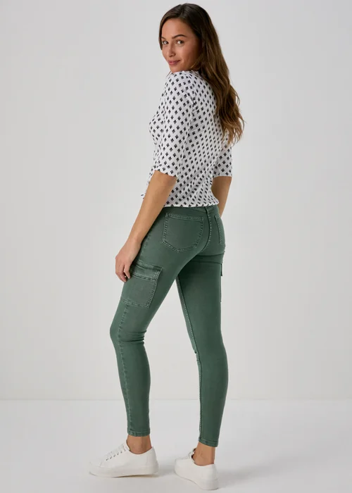 Khaki Skinny Cargo Jeans - 8 Image 2