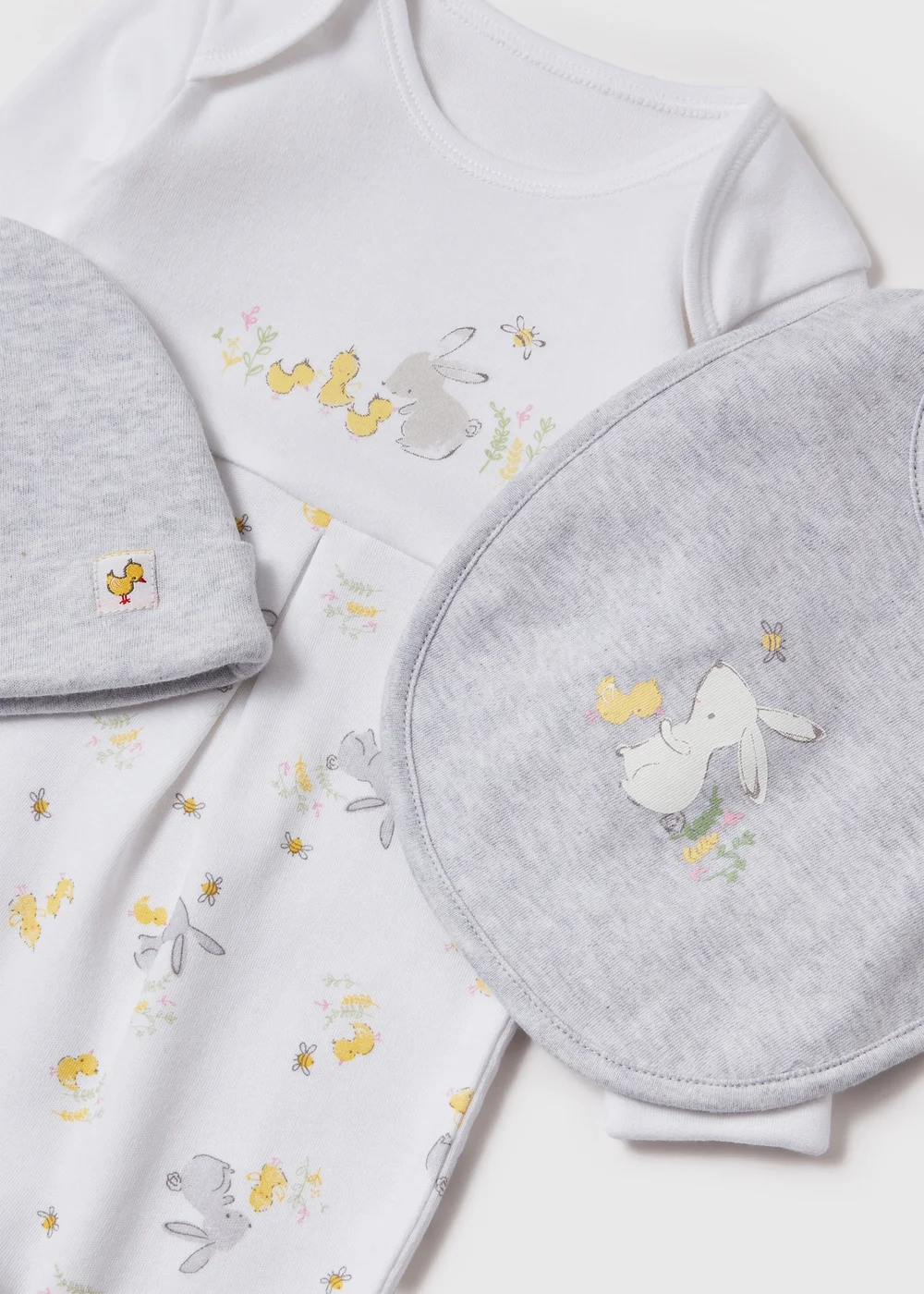 Baby 3 Piece White Bunny Print Set (Newborn-18mths) - Newborn Image 2