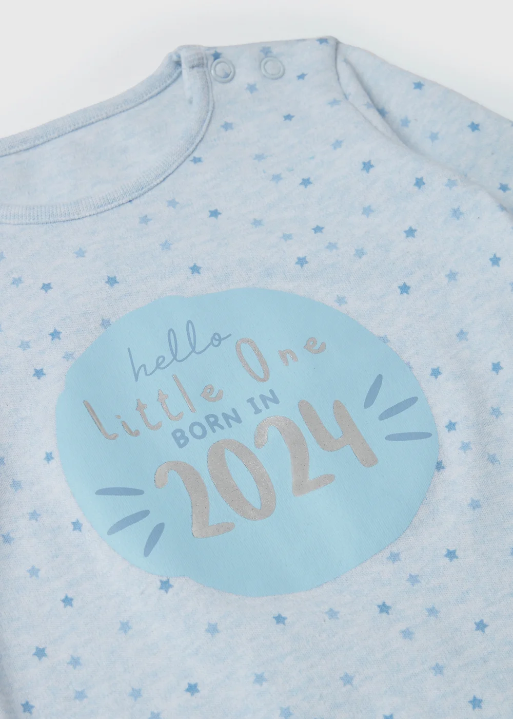 Baby Blue Born In 2024 Sleepsuit (Tiny Baby-6mths) - Tiny Baby Image 2