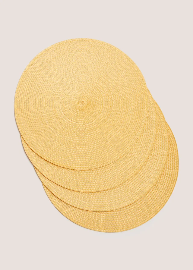 Ochre 4 Pack Woven Placemats (25cm)