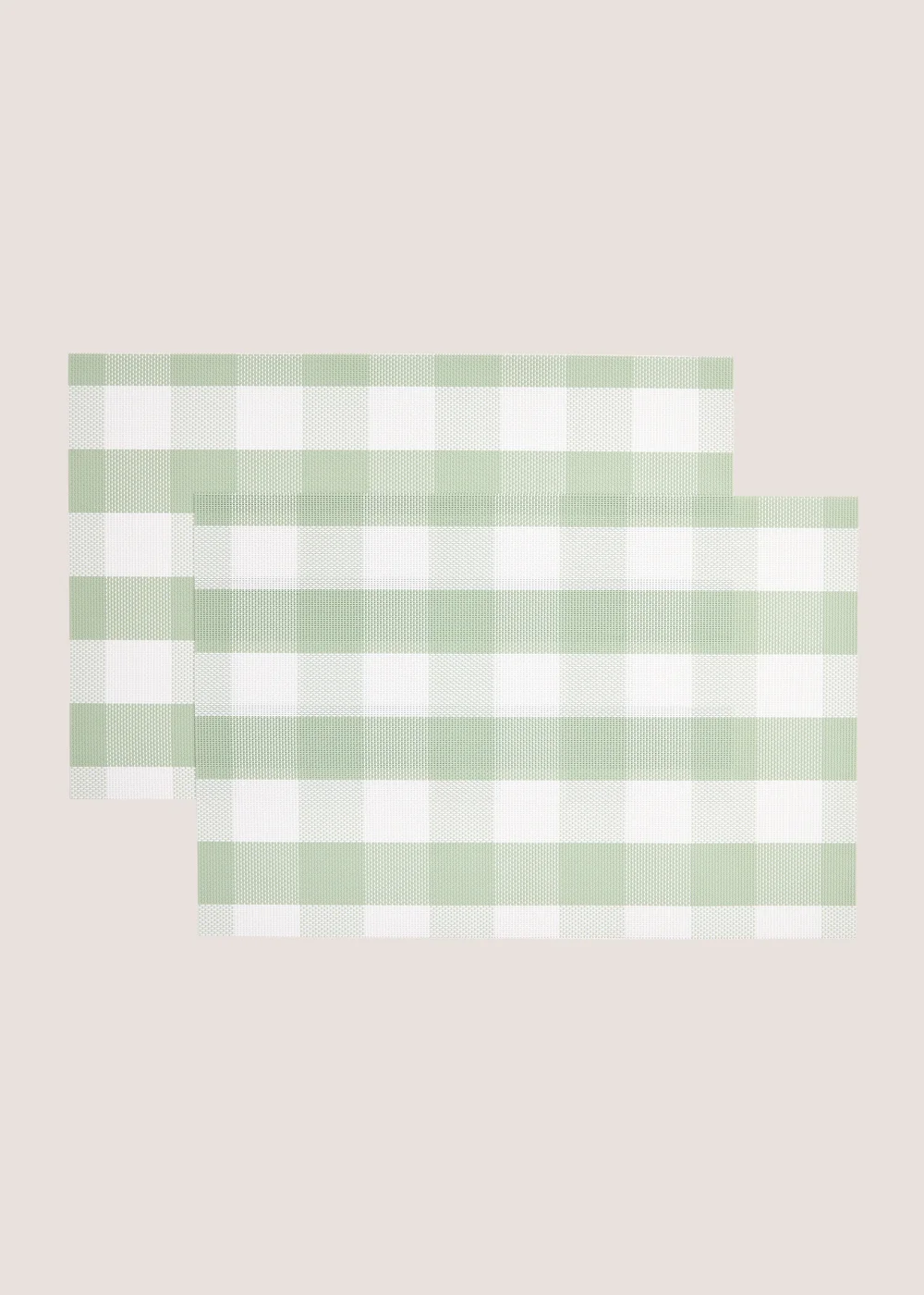 2 Pack Green Check Placemat Image 1