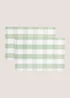 2 Pack Green Check Placemat Image 1