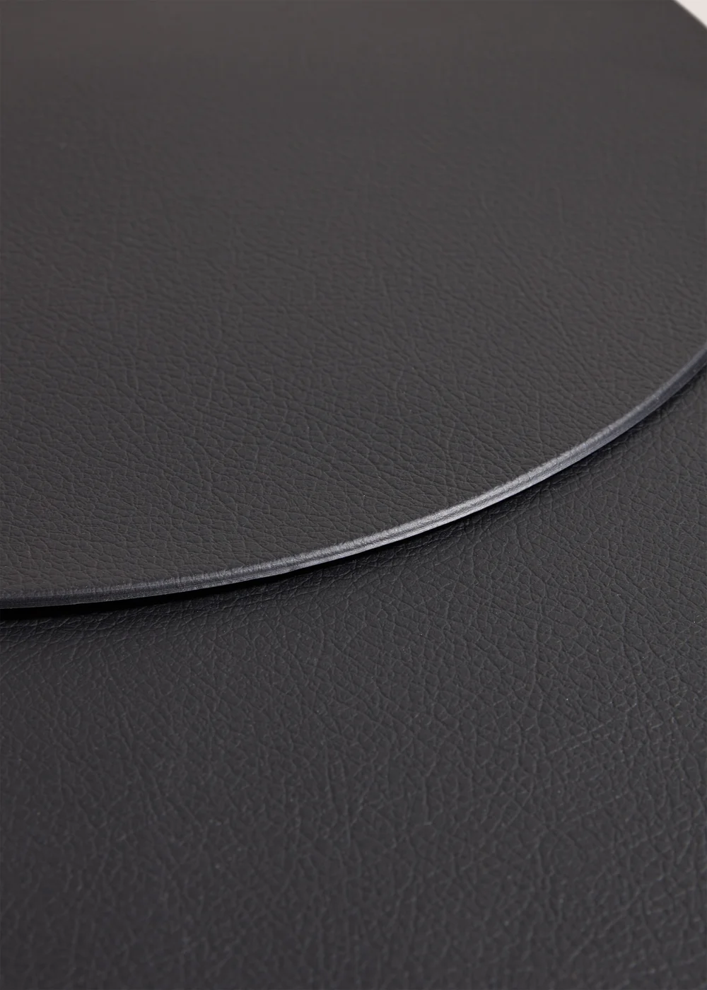 2 Pack Black Faux PVC Placemats Image 2