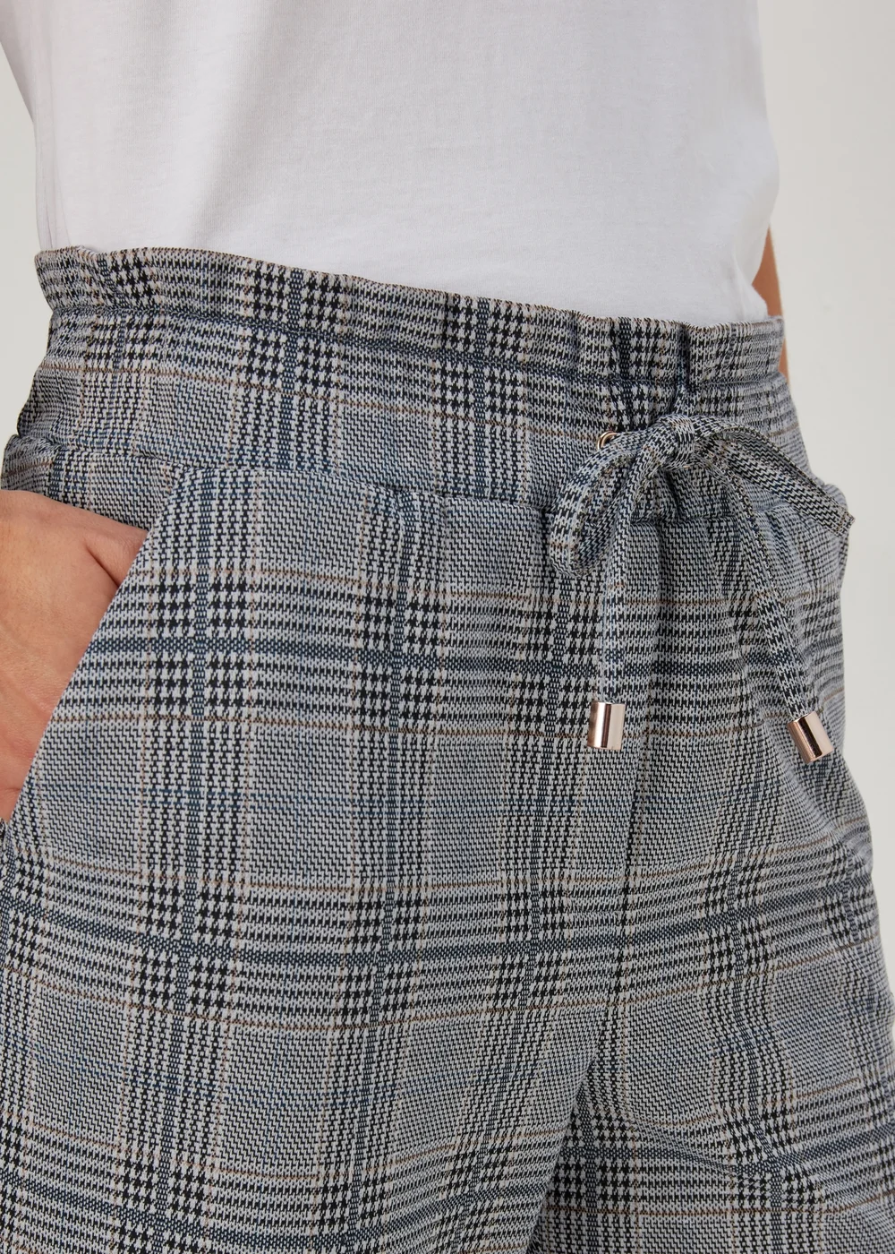 Et Vous Grey Check Tapered Joggers - 8 Image 6