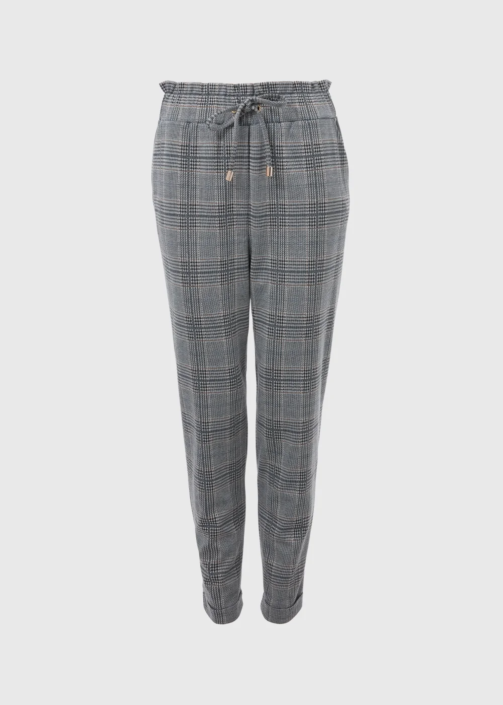 Et Vous Grey Check Tapered Joggers - 8 Image 9