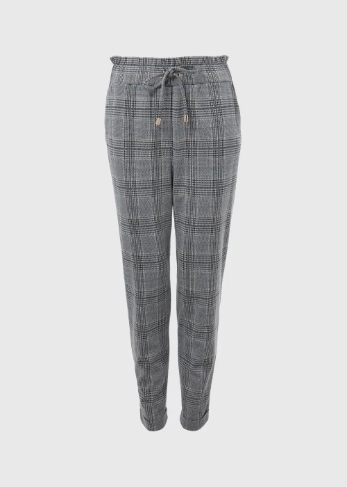 Et Vous Grey Check Tapered Joggers - 8 Image 9