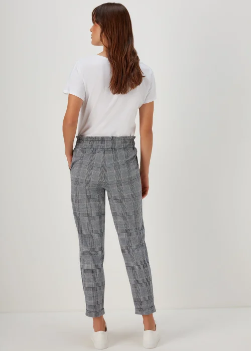 Et Vous Grey Check Tapered Joggers - 8 Image 4