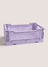 Purple Collapsible Crate (270mm x 170mm x 105mm) Image 1