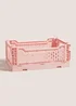 Pink Collapsible Crate (270mm x 170mm x 105mm) Image 1
