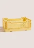 Yellow Collapsible Crate (270mm x 170mm x 105mm) Image 1