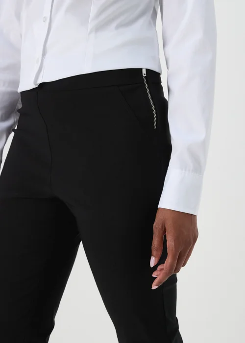 Black Bengaline Cropped Trousers - 8 Image 3