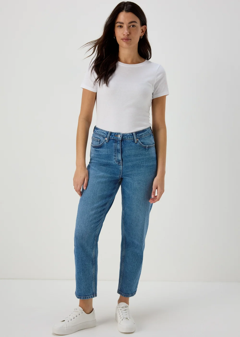 Ava Mid Wash Mom Jeans - 8/L29 Image 1