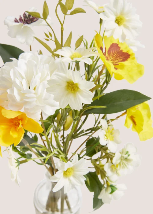 Mixed Flowers in Glass Vase (38cm x 23cm x 22cm) Image 2