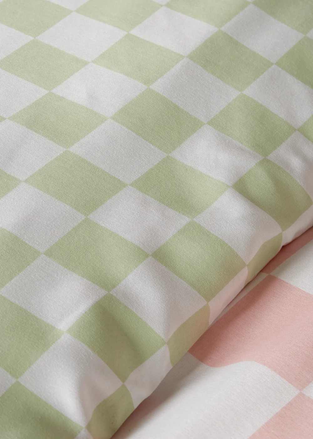 Pink Checkerboard Duvet Set - Single Image 2