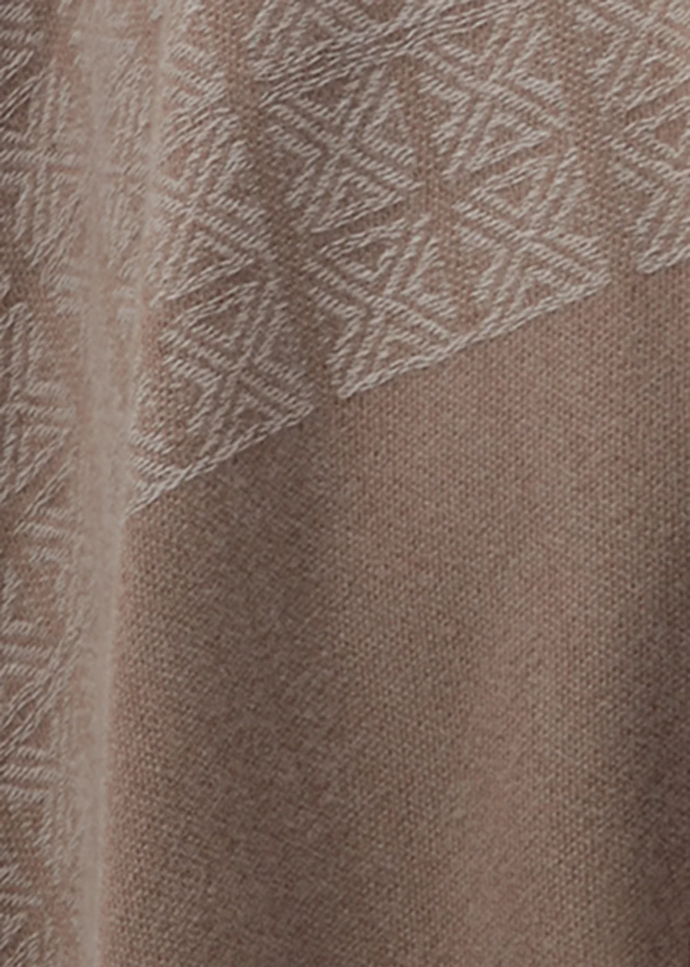 Taupe Monogram Print Shawl - One Size Image 5