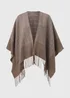 Taupe Monogram Print Shawl - One Size Image 4