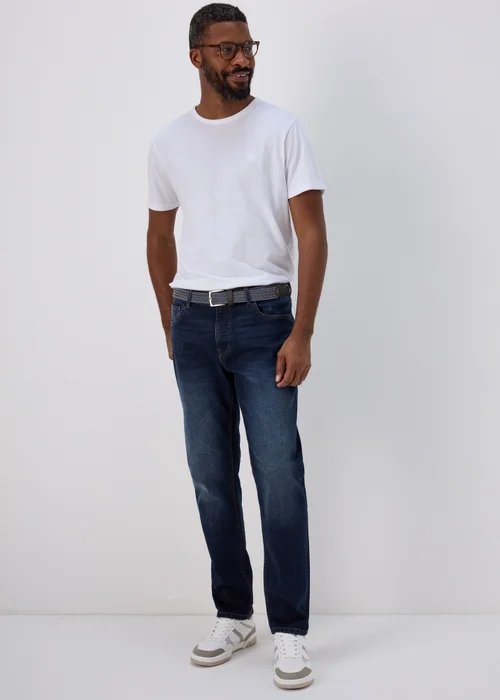 Lincoln Blue Belted Jeans - 32 Waist Regular Image 1