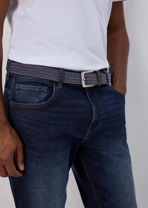 Lincoln Blue Belted Jeans - 32 Waist Regular Image 3