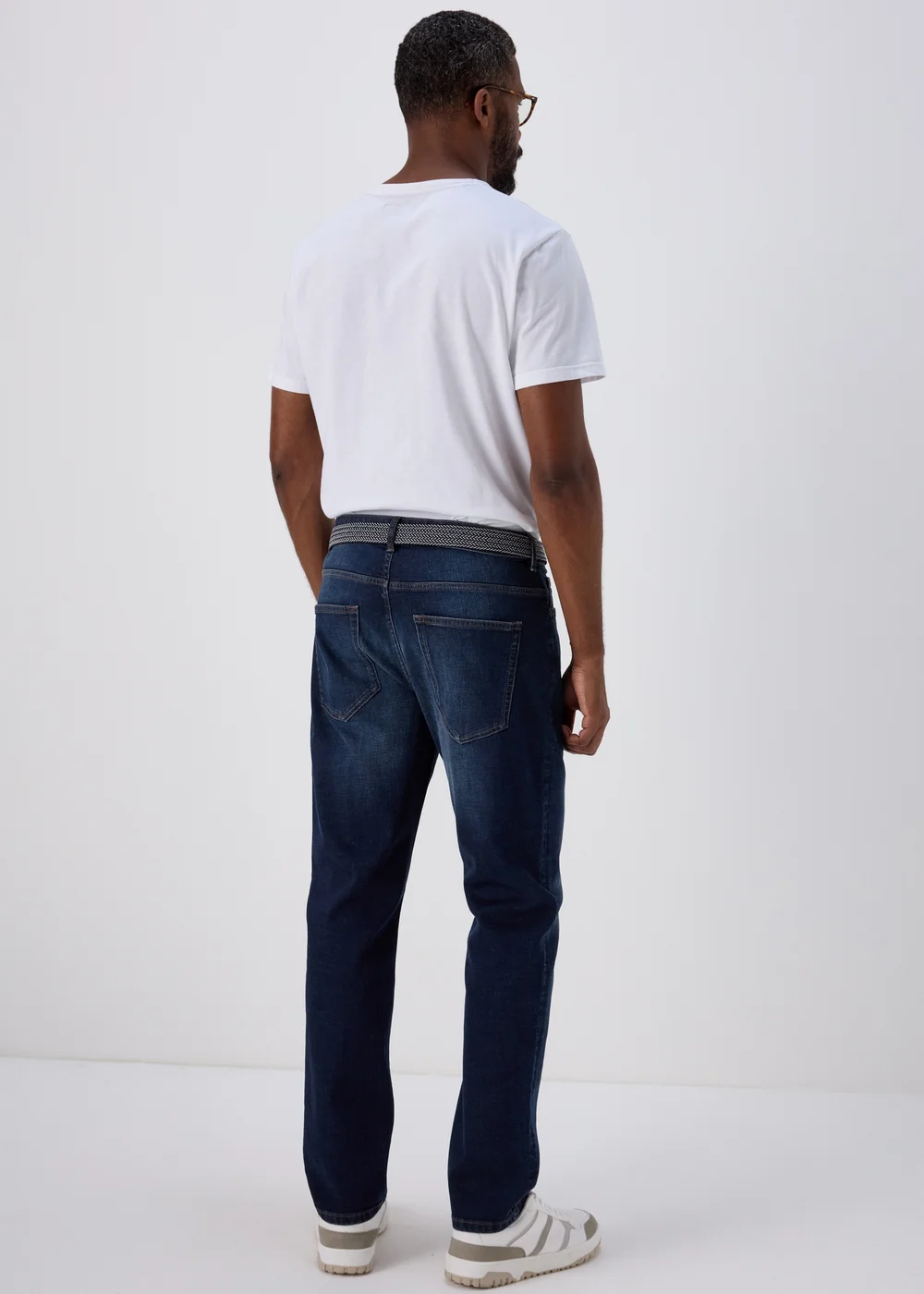 Lincoln Blue Belted Jeans - 32 Waist Regular Image 2