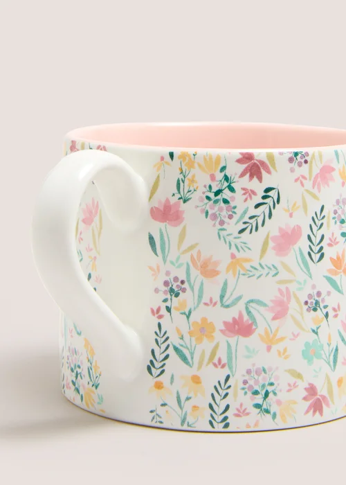 Multicoloured Floral Mug (10cm x 8cm) Image 2