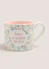 Multicoloured Floral Mug (10cm x 8cm) Image 1