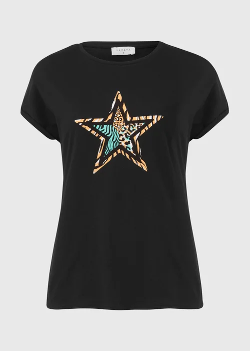 Black Leopard Star T-Shirt - S Image 5