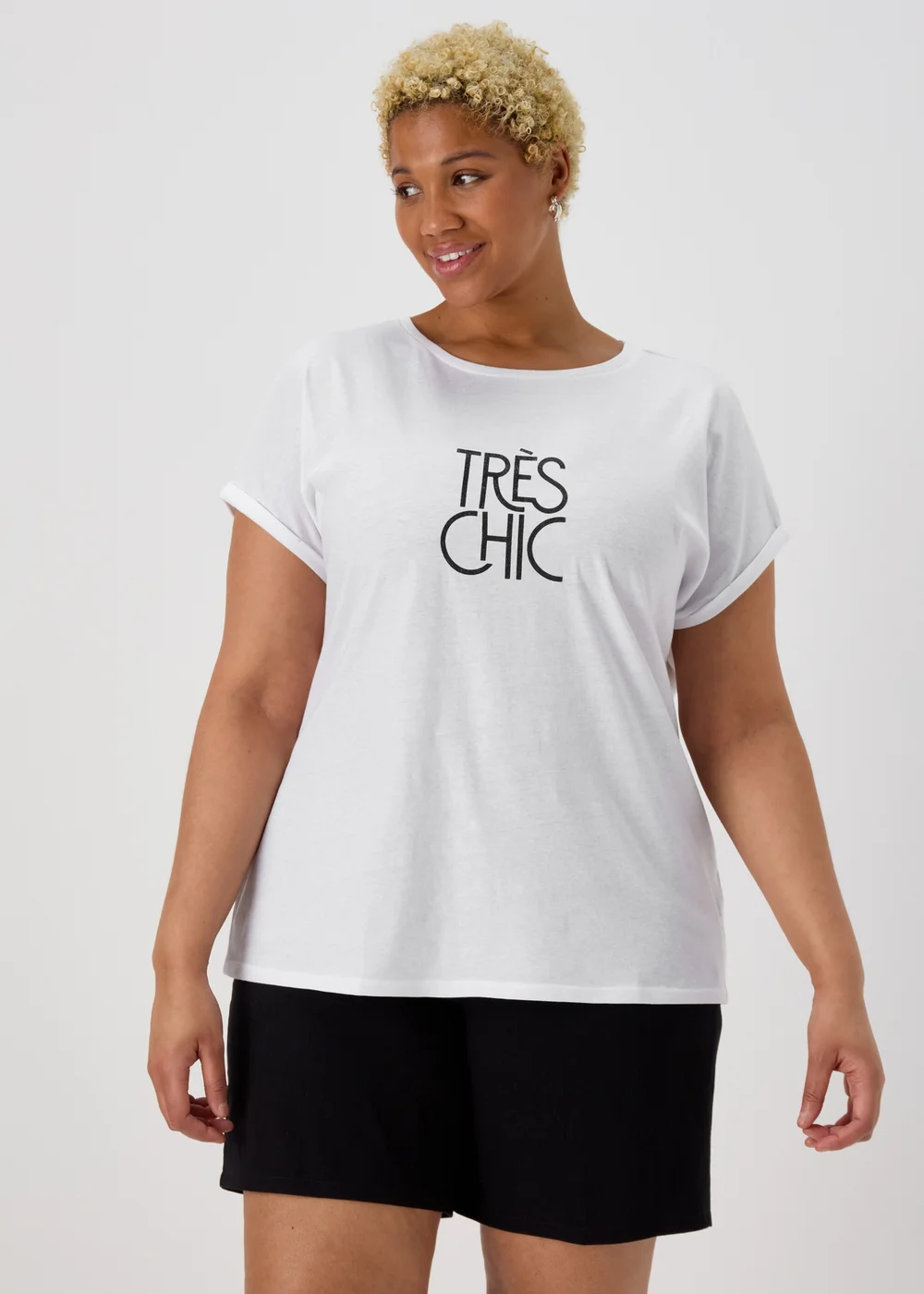 White Tres Chic T-Shirt - S Image 2