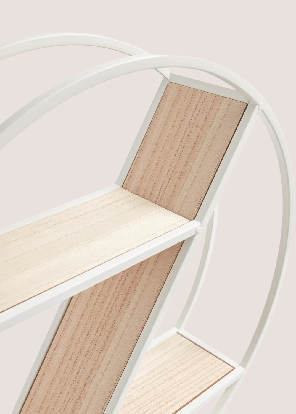 White Metal Round Shelf (50x50x12cm) Image 2