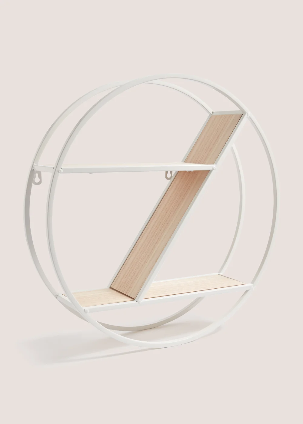 White Metal Round Shelf (50x50x12cm) Image 1