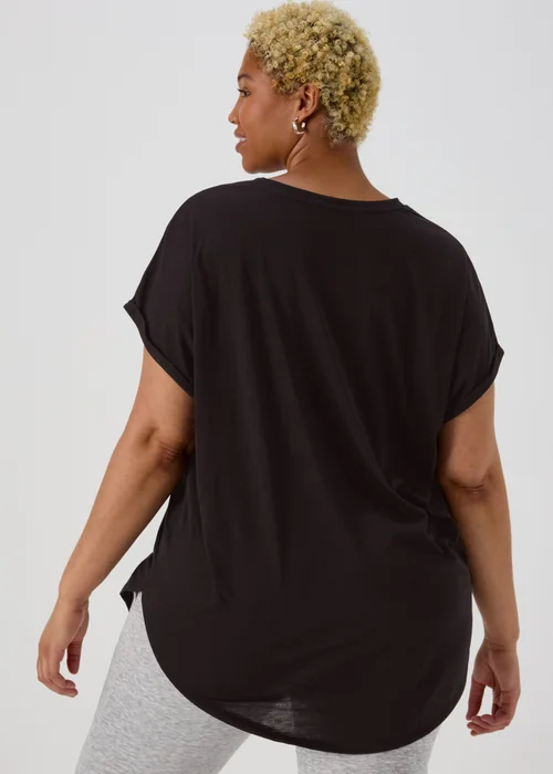 Black Longline T-Shirt - S Image 3