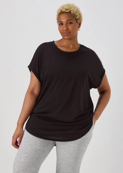 Black Longline T-Shirt - S Image 1