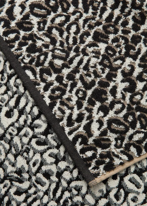Black & Natural Casa Leopard Print 100% Cotton Towels - Bath Towel Image 2