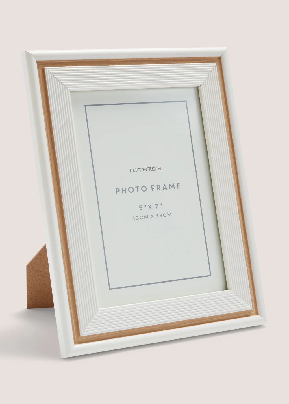 White Woven Wooden Frame Image 1