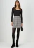 Et Vous Black Check Ponte Skirt - Size 8 Image 4